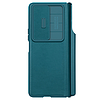Nillkin Qin Leather Pro tok Samsung Galaxy Z Fold 4 készülékhez, kamerafedéllel és zöld tolltartóval
