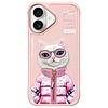 Nimmy Cool&amp;Cute 2.0 macskás tok iPhone 16-hoz - rózsaszín