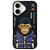 Nimmy Cool&amp;Cute 2.0 Monkey tok iPhone 16-hoz - fekete