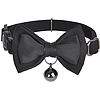 Nyakörv szett Dogness macskáknak 2 db Valódi bőr piros/szálas fekete (COLLAR RED)