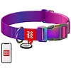 Nylon kutyanyakörv QR kóddal WAUDOG 15 mm széles, 25-35 cm hosszú lila (46529)
