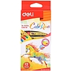 Olajpasztellkréta, hengeres, DELI Color Run, 12 különböző szín (DEC20200)