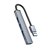 Orico AH-A13 USB-A Hub Dokkolóállomás 1x USB-A 3.0 + 3x USB-A 2.0 - Szürke