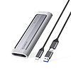 Orico AXM2S-G2-V1 M.2 NVME/NGFF USB-C/USB-A - USB-C 6Gb/s / 10Gb/s merevlemez-keret - szürke