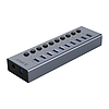 Orico BT2U3-10AB Hub 10x USB-A 3.0 kapcsolókkal - szürke