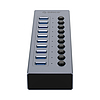 Orico BT2U3-10AB Hub 10x USB-A 3.0 kapcsolókkal - szürke