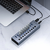 Orico BT2U3-10AB Hub 10x USB-A 3.0 kapcsolókkal - szürke
