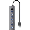 Orico CL7U USB-C - 7x USB 3.0 hub adapter szürke (CL7U-U3-10-GY-BP-IP)