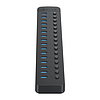 Orico CT2U3-16AB 16x USB-A 3.0 Hub kapcsolókkal - fekete
