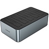 Orico dokkoló állomás 2,5" / 3,5" HDD / SSD, 5Gbps, USB-C-től USB-C/A-hoz klónozási funkcióval fekete (6656C3-C-EU-GY-BP-IP)