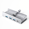 Orico MH4PC Elosztó Csavarozható USB-C / 3x USB-A 3.0 + 1x USB-C 3.0 - Ezüst