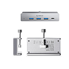 Orico MH4PC Elosztó Csavarozható USB-C / 3x USB-A 3.0 + 1x USB-C 3.0 - Ezüst