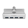 Orico MH4PU Elosztó Szorítóval Rögzíthető 4x USB-A 3.0 - Ezüst