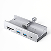 Orico MH5PC Elosztó Csavarozható USB-C / 2x USB-A 3.2 + 1x USB-C 3.2 + 1x SD&TF - Ezüst