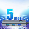 Orico PW11-5P USB-C Hub Dokkolóállomás 1x USB-A 3.0 + 2x USB-A 2.0 + 1x USB-C PD + 1x HDMI - Szürke