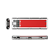 Orico TCM2-C3 M.2 NVME - USB-C 10Gb/s merevlemez - piros