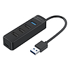 Orico TWU32-4A USB-A 3.1 hub / 1x USB-A 3.1 + 3x USB-A 2.0 + USB-C 5V/3A - fekete