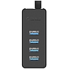 Orico W5P-100 USB-4x USB 3.0 hub adapter fekete (W5P-U3-100-BK-EP-IP)