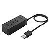 Orico W5P-U2-100 elosztó 4x USB-A 2.0 + microUSB 5V 1m - fekete