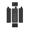 Orico W5P-U2-100 elosztó 4x USB-A 2.0 + microUSB 5V 1m - fekete