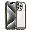 Outer Space tok iPhone 16e-hez, rugalmas kerettel - áttetsző, fekete