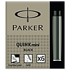 Parker Royal töltőtollpatron fekete rövid 6db/doboz 1950407