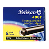 Pelikan 4001 TP/6 töltőtollpatron briliáns fekete 6db/doboz