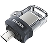 Pendrive 16GB Sandisk Dual drive csatlakozók USB 2.0 Micro B dugó OTG / USB 3.0 A dugó (SDDD3-016G-G46 / 173383) megszűnő