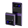 Plating tok Samsung Galaxy Z Flip 4 borítóhoz, kék fém kerettel