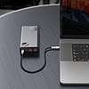Powerbank Baseus Adaman Metal 20000mAh, PD, QC 3.0, 65W, 2xUSB + USB-C + micro USB,1) fekete (PPIMDA-D01)
