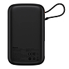 Powerbank Baseus Qpow PRO kábellel, 10000mAh, 22,5W, fekete (PPQD060101)