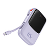 Powerbank Baseus Qpow Pro USB-C kábellel, USB-C, USB, 10000mAh, 22.5W, lila (PPQD020105)