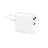 Puro 25W Power Delivery USB-A USB-C fali töltő - fehér