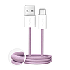 Puro Fabrik 2.0 10W USB-A - USB-C fonott kábel 1,5m - Rózsaszín