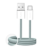 Puro Fabrik 2.0 10W USB-A - USB-C fonott kábel 1,5m - zöld