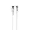 PURO ICON puha kábel - 1,5 m-es USB-A vagy USB-C kábel fehér (PUUSBCICONWHI)