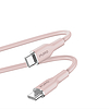 PURO ICON puha kábel - 1,5 m-es USB-C és USB-C kábel poros rózsaszín (PUUSBCUSBCICONROSE)