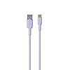 PURO ICON puha kábel - USB-A kábel USB-C 1,5 m-es Tech Lavender (PUUSBCICONLVD)