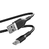 PURO ICON puha kábel - USB-A kábel USB-C 1,5 m fekete (PUUSBCICONBLK)