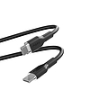 PURO ICON puha kábel - USB-C kábel USB-C 1,5 m fekete (PUUSBCUSBCICONBLK)