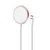 Puro Magnetic vezeték nélküli indukciós töltőállomás USB-C, MagSafe kompatibilis, 1m, rózsaszín