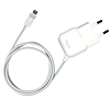 PURO Mini utazási töltő - Hordozható fali töltő Micro USB kábellel fehér (MTCMICROWHI)