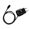 PURO Mini utazási töltő - Hordozható fali töltő Micro USB kábellel fekete (MTCMICROBLK)