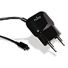 PURO Mini utazási töltő - Hordozható fali töltő Micro USB kábellel fekete (MTCMICROBLK)