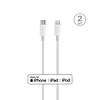 Puro Plain Apple kábel MFI USB-C - Lightning 2.0 2.4A 2m - Fehér