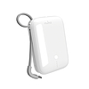 Puro Power Link 10 Plus 10000mAh külső akkumulátor beépített USB-C kábellel - fehér
