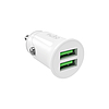 Puro Pro Lite autós töltő 2x USB-A 10W - fehér