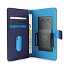 PURO Smart Wallet - Univerzális tok tartóval fényképezéshez, kártya- és pénzzsebekkel, XL-es méret kék (UNIWALLET3BLUEXL)