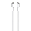 PURO szövet - Nagy teherbírású fonott USB-C-USB-C kábel 1,2 m fehér (PUCUSBCUSBCFABK4WHI)