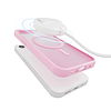 Puro TPU tok "GRADIENT" MagSafe védőfóliával és színátmenetes hatással iPhone 16E-hez, rózsaszín
